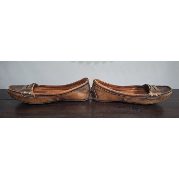 EUC Born Distressed Brown Leather Penny Loafers/Sz. 7.5M - Picture 2 of 10